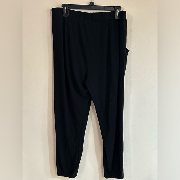 Eileen Fisher Stretch Lantern Jogger Pants Black Medium Viscose/ Lycra Soft - Picture 6 of 8